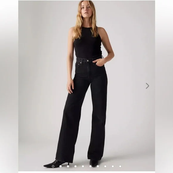 Levi's® Premium RIBCAGE WIDE LEG WOMEN'S JEANS Size 24 - Picture 1 of 12